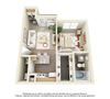 Efficiency 1 Bath Loft- 573 Sq. Ft.
